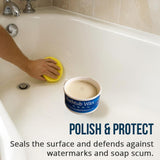 Ekopel 2K Bathtub Wax | Polish & Seal for Porcelain & Fiberglass Tubs | Watermark & Scum Repellent | Easy DIY Shine