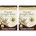 Lifestyle Awareness, Ginger Root Tea, Organic, 20 Count / 2 Pack