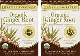 Lifestyle Awareness, Ginger Root Tea, Organic, 20 Count / 2 Pack