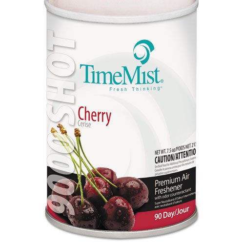 TimeMist 9000 Shot Metered Air Fresheners, Cherry, 7.5oz, Aerosol - Includes four per case.