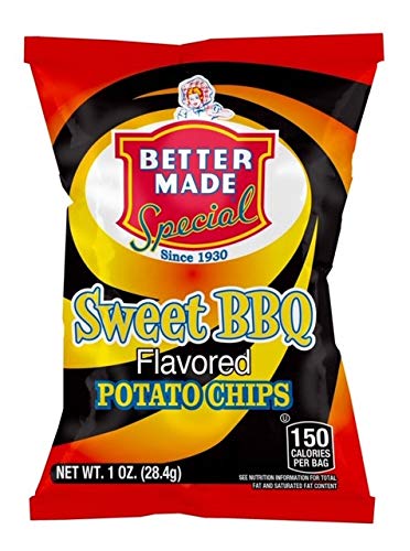 Better Made Special Potato Chips (Sweet BBQ) - 50 Pack - 50 x 1 oz. Bags - Crunchy, Individual Snacks Made from Fresh Potatoes - Family Owned