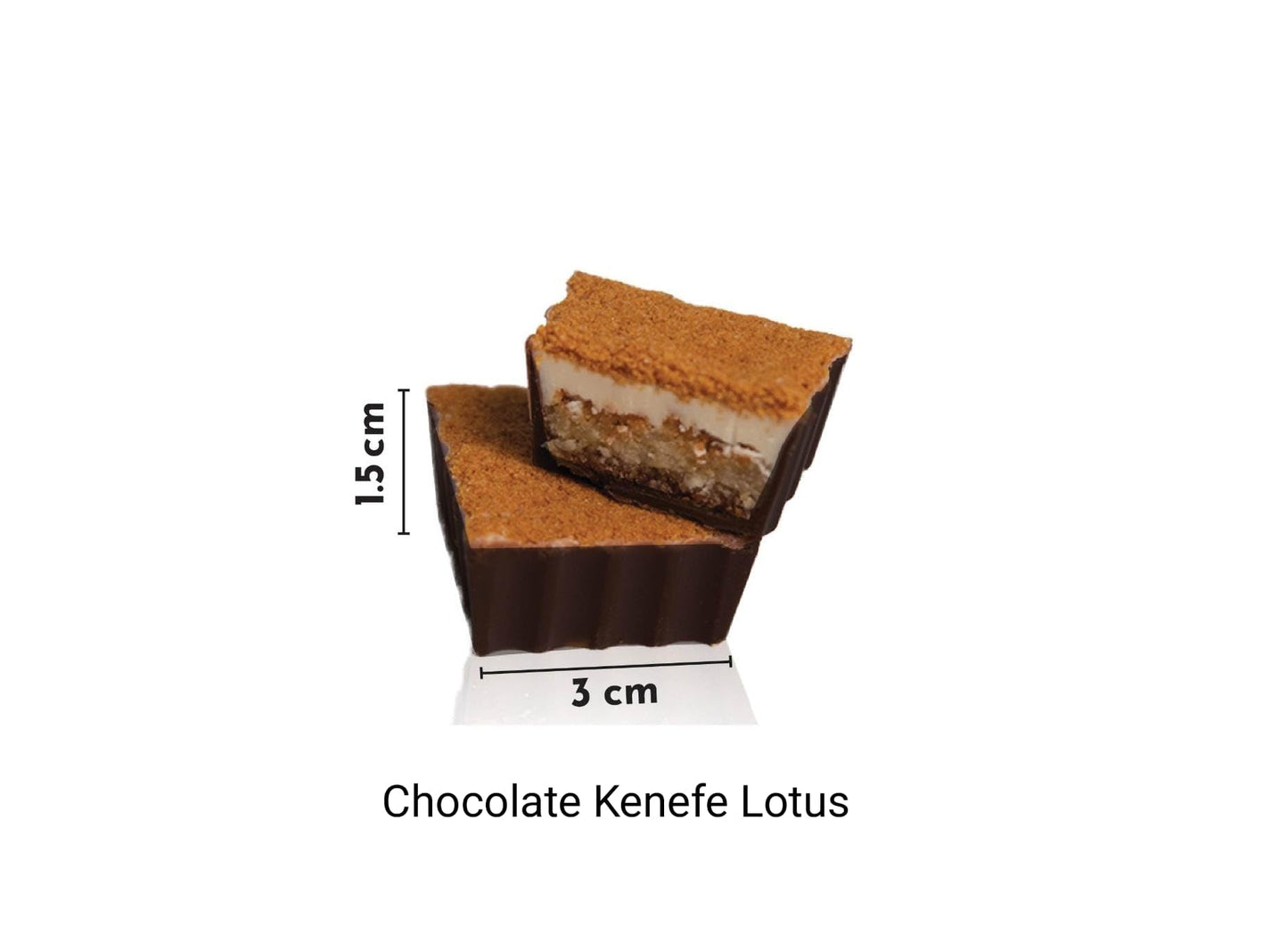 OMNIYA Delicacy Chocolate Kenefe (8oz) - Crispy Knafeh Layer with Belgian Chocolate - Gourmet Middle Eastern Dessert Fusion