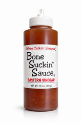 Bone Suckin’ Sauce Eastern Vinegar BBQ Sauce, Squeeze Bottle, Authentic Carolina Flavor, Zesty, Vinegar-Based Flavor, For Chicken, Pork, Beef