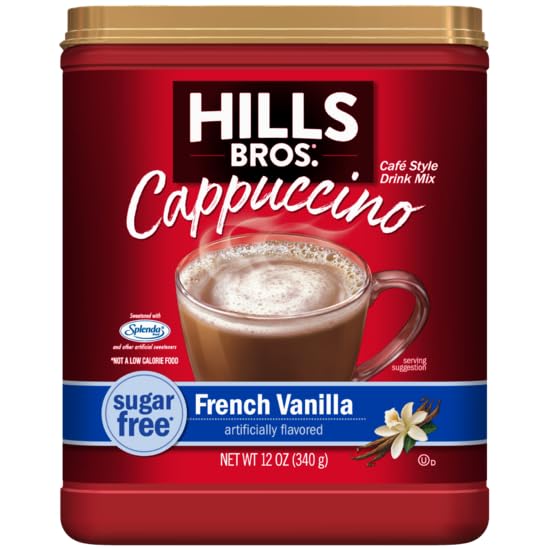 Hills Bros. Cappuccino (Sugar Free French Vanilla, & Sugar Free Double Mocha) Variety Pack