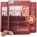 Double Neat Cinnamon Whiskey Pecans - Healthy Fathers Day Snacks Gift - Bourbon Snacks for Men - Vegan & Gluten-Free - Cinnamon Slow-Roasted Candied