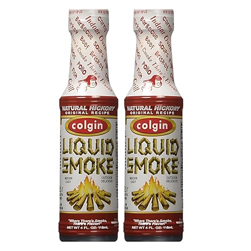 Colgin Authentic Hickory Liquid Smoke 4 oz for Home Cooks & BBQ Enthusiasts - Liquid Smoke for Cooking - Rich, Sweet Smoky Flavor for Meats, Sauces