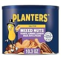 PLANTERS Salted Mixed Nuts, Party Snacks, Plant-Based Protein 10.3oz (1 Canister)
