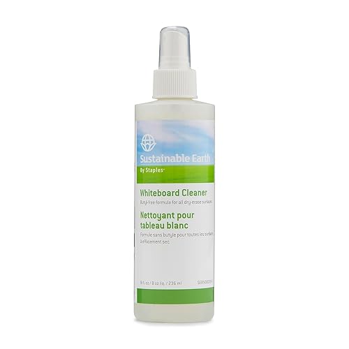STAPLES Whiteboard Cleaner, 8 oz Eco Friendly Spray for Whiteboards in Home Office and Classroom