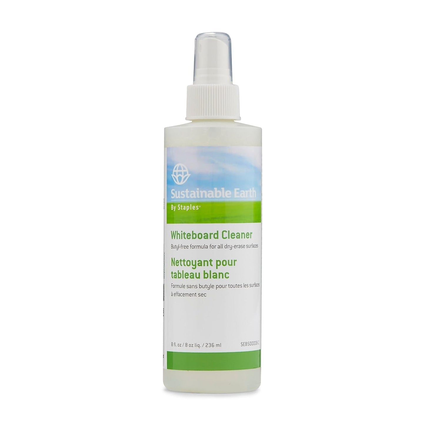 STAPLES Whiteboard Cleaner, 8 oz Eco Friendly Spray for Whiteboards in Home Office and Classroom