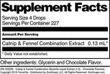 Catnip & Fennel Combination Glycerite Liquid Extract (1:5) - Chocolate Flavored (1 oz, ZIN: 522235) - 3 Pack