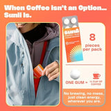 Sunii Nootropic Energy Gum - Quick Boost Energy & Focus - 100mg Caffeine Gum, Fresh Mint Taste - Vitamins B6 & B5, Taurine, Vegan, No Sugar 5 Calorie