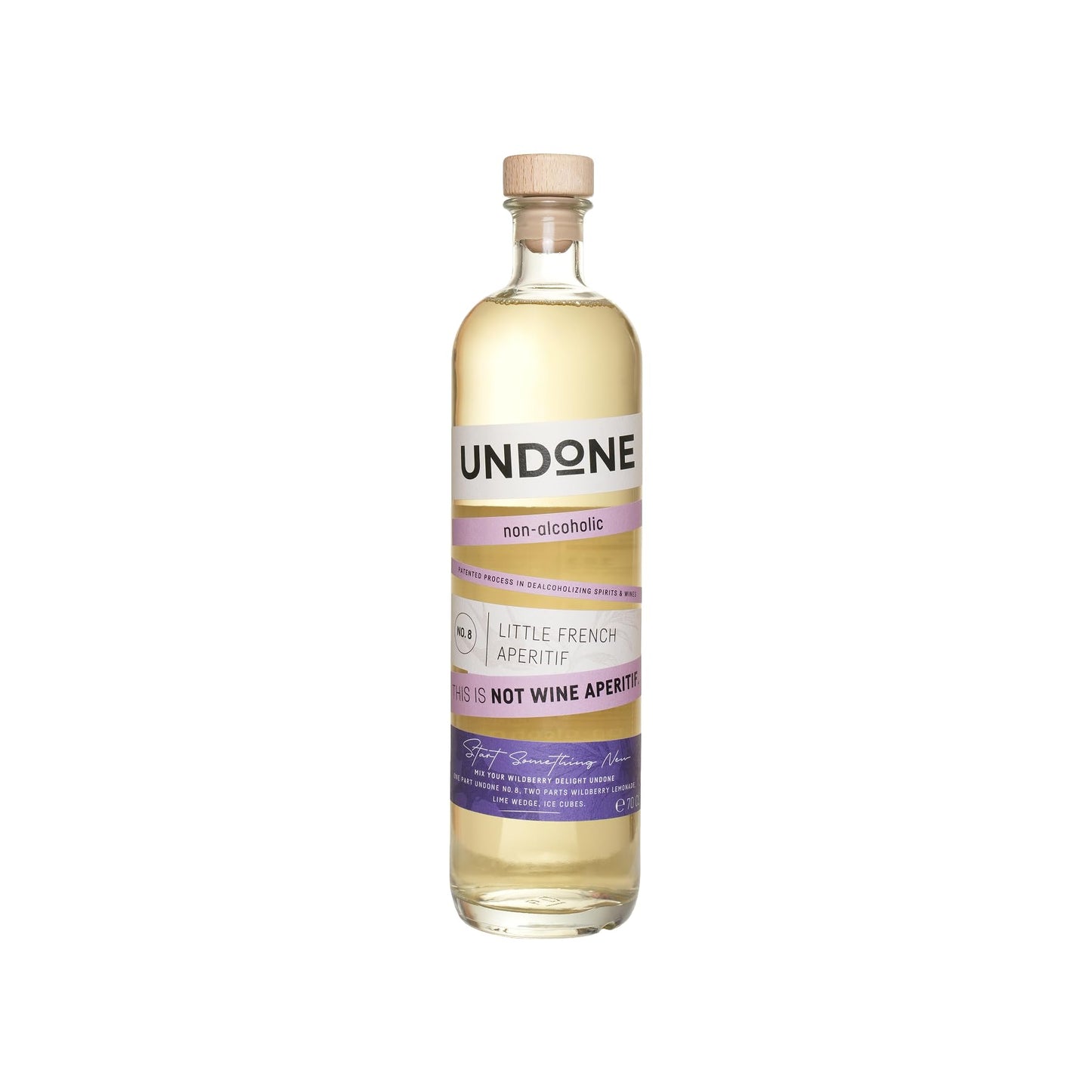 UNDONE No. 8 Little French Aperitif NOT WINE APERITIF | Premium Non-Alcoholic French Aperitif | 700ml Bottle | Made in Germany