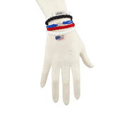LUX ACCESSORIES 4th of July Independence Day Americana Flag Arm Candy Set (5pc)