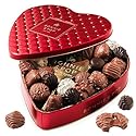 Chocolate Gift Basket | Heart Shaped Gift Present for Her, Mother, Mom, Wife, Spouse with Assorted Milk Chocolate Truffles | Bonnie and Pop