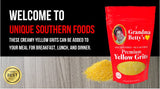 Grandma Betty's Yellow Grits, Gluten-Free, Sugar-Free, Sodium-Free, and Dairy-Free. Made in America. Cooks in 6 Minutes. 20oz. Bag