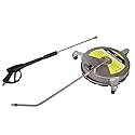 RHYTHM TESTAMENT for Erie Tools 15" Stainless Steel Flipping Surface Cleaner, Wand, Compatible with Erie Tools Models.