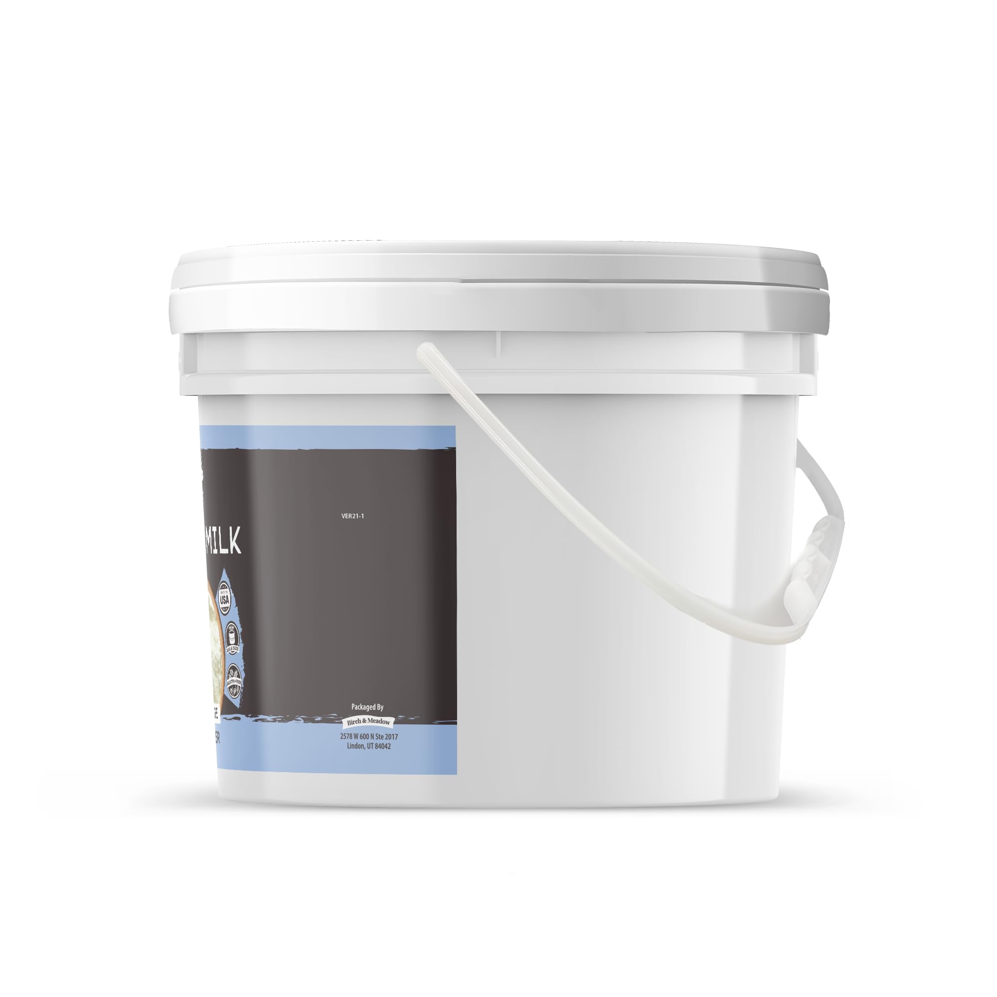 Birch & Meadow 1 Gallon Bucket of Whole Milk Powder, Light Sweet Taste (64 Ounce)