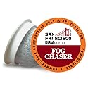 SF Bay Fog Chaser Coffee OneCup - 12 Count Compostable Pods - Medium-Dark Roast Arabica - Compatible with Most Keurig K-Cup Brewers