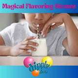 Dippin’ Dots Magically Flavored Milk Straws, Cotton Candy, Cookies 'n Cream, and Banana Split, 6-Pack Party Bundle (30 Count) | Fun Magic Straws