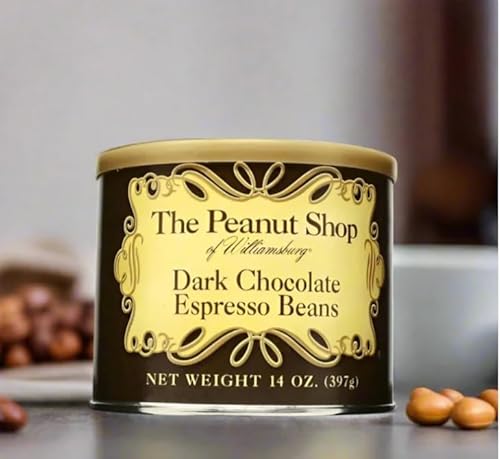 The Peanut Shop of Williamsburg, Dark Chocolate Covered Espresso Beans, 14 oz