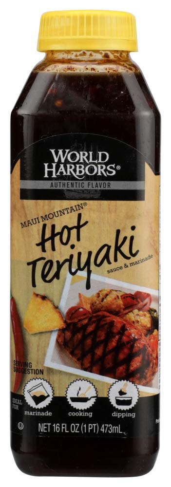 World Harbors Maui Mountain Hot Teriyaki, 16-Ounce Bottles (1 Pack)