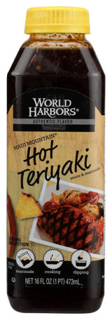 World Harbors Maui Mountain Hot Teriyaki, 16-Ounce Bottles (1 Pack)