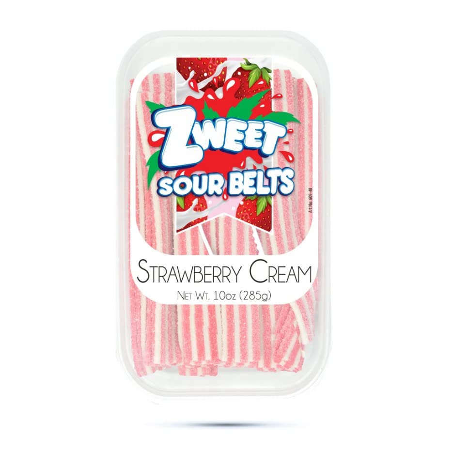 Zweet Sour Strawberry Cream Belts - 10 oz. Tub