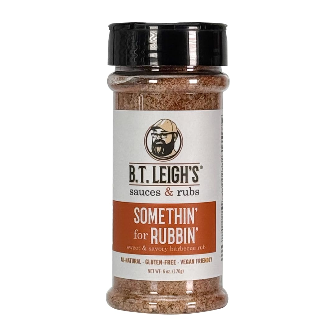 Somethin' For Rubbin' | Sweet & Savory Gourmet, Small Batch, Award-Winning, Gluten-Free, Vegan-Friendly Barbecue Rub & Seasoning | All Natural, No