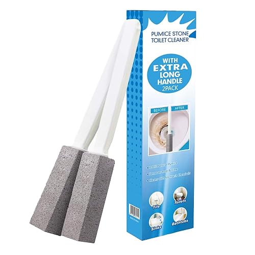 Pumice Stone for Toilet Cleaning, Pumice Cleaning Stone with Handle, Toilet Cleaner, Pumice Stone, Toilet Wand, Toilet Bowl Cleaner Brush, Toilet