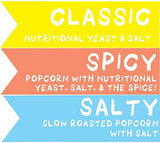 BjornQorn Popcorn Mini-Mix 30 Pack (3 Flavors) - Vegan & Gluten-Free - (10) Classic, (10) Spicy, (10) Cloudy - (30 1oz bags)