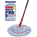 O-Cedar MicroTwist MAX Microfiber Twist Mop with 1 Extra Refill | Features Hands-Free Wringing | Extra Large 18-Inch Mop Head | Safe on All Floor