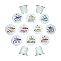 Variety pack tea pods compatible with Nespresso OriginalLine - 18 single-serve capsules hibiscus, english breakfast, peppermint, jasmine, paradise