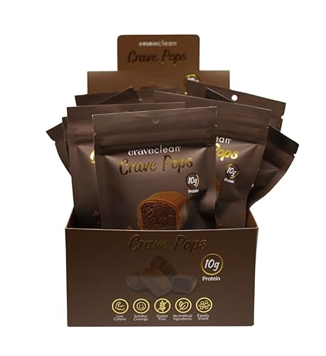 Milk Chocolate Brownie Pops (Full Case) Gluten-Free, High Protein (10g), Low Sugar, Guilt-Free Snack with Clean Ingredients - No Seed Oils - Kid