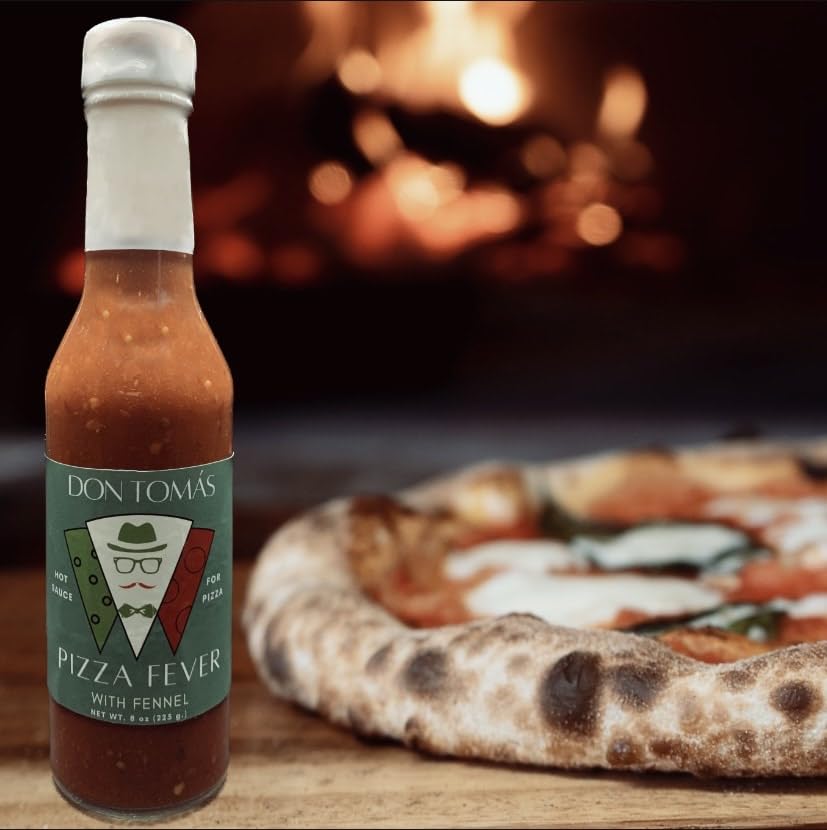 Pizza Fever - Gourmet Hot Sauce for Pizza, Pasta and More | Made with Fermented Chiles and Fennel (8 Ounce bottle) Pack of 3