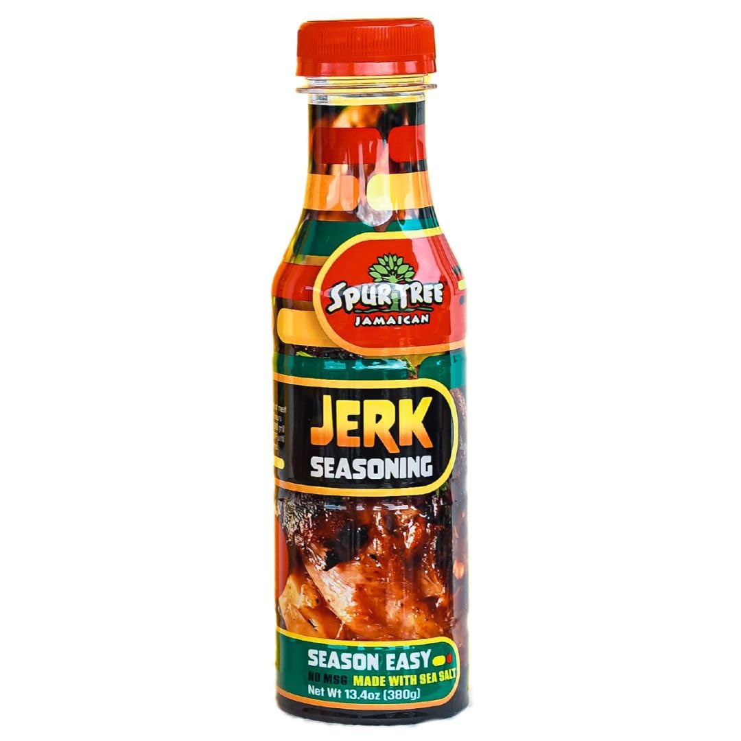 Spur Tree Jamaican Jerk Seasoning 13.4 Oz - Authentic Caribbean Mild Jerk Seasoning with All-Natural and Fresh Ingredients from Jamaica