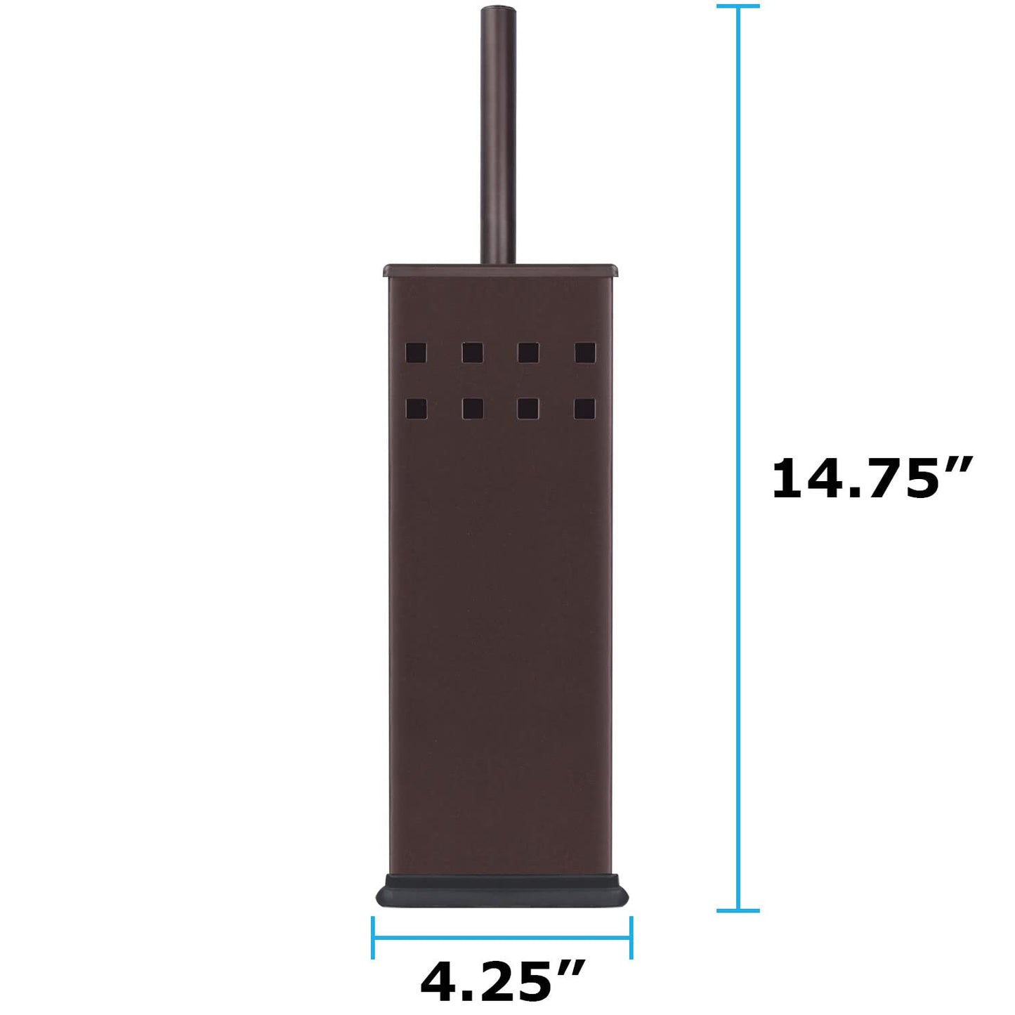 Blue Donuts Toilet Brush and Holder, Toilet Bowl Brush for Bathroom, Toilet Cleaner, Odor Free, Bronze