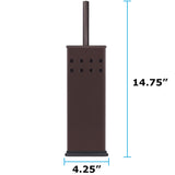Blue Donuts Toilet Brush and Holder, Toilet Bowl Brush for Bathroom, Toilet Cleaner, Odor Free, Bronze
