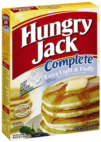 Hungry Jack Pancake And Waffle Complete Extra Light, 32-Ounce Boxes (Pack of 12)