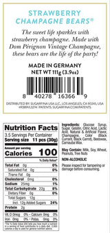 Sugarfina Strawberry Champagne Bears Small Candy Cube, Champagne Gummy Bears, 3.3 oz, 1 Count