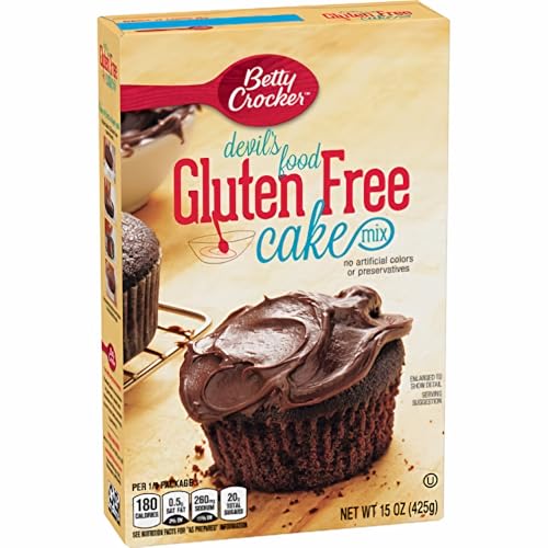 Betty Crocker, Gluten Free, Devils Food Cake Mix, 15oz Box (Pack of 4)