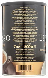 Dallmayr Espresso Coffee (Typ Monaco) - Ground - 7 oz