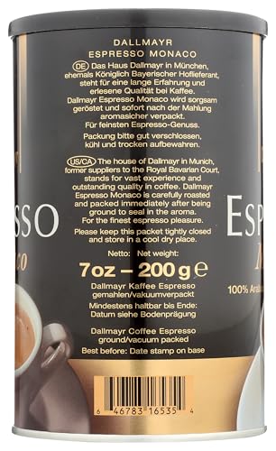 Dallmayr Espresso Coffee (Typ Monaco) - Ground - 7 oz