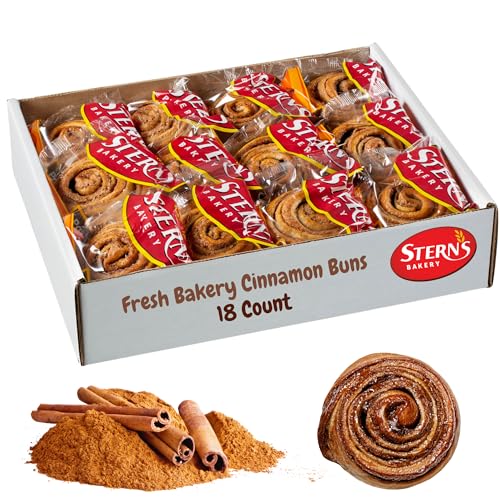 Cinnamon Buns Breakfast Pastry | 18 Pastries Individually Wrapped | Cinnamon Rolls Snack Cakes | Coffee Snacks | On the Go Snacks for Kids & Adults |
