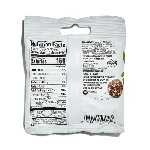 365 by Whole Foods Market, Chewy Cinnamon & Apple Protein Bites, 1.58 Ounce