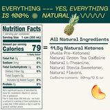 KEY 36-Pack Bundle - Ketone Energy Drink - Pineapple Passionfruit, Ginger Lime, Grapefruit Peach - Sugar Free, All Natural, Long Lasting Energy