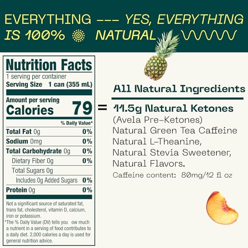 KEY 36-Pack Bundle - Ketone Energy Drink - Pineapple Passionfruit, Ginger Lime, Grapefruit Peach - Sugar Free, All Natural, Long Lasting Energy
