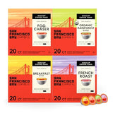 San Francisco Bay K-Cup Coffee Pods Favorite Four Variety Pack (80 ct), Includes French Roast, Fog Chaser, Organic Rainforest, & Breakfast Blend