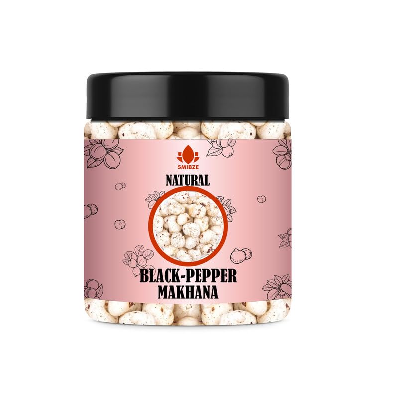 SMIBZE Natural Black Pepper Makhana 4 OZ / 113 Gram