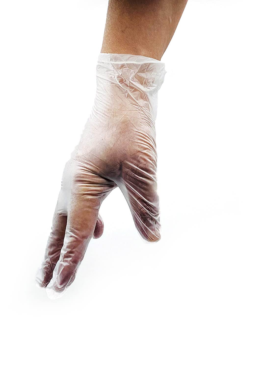 SIPA 100 PCS Disposable Vinyl Clear Gloves, Food Service Gloves, Ambidextrous Gloves, Powder-Free, Latex-Free, Dispenser Box (Extra Large)