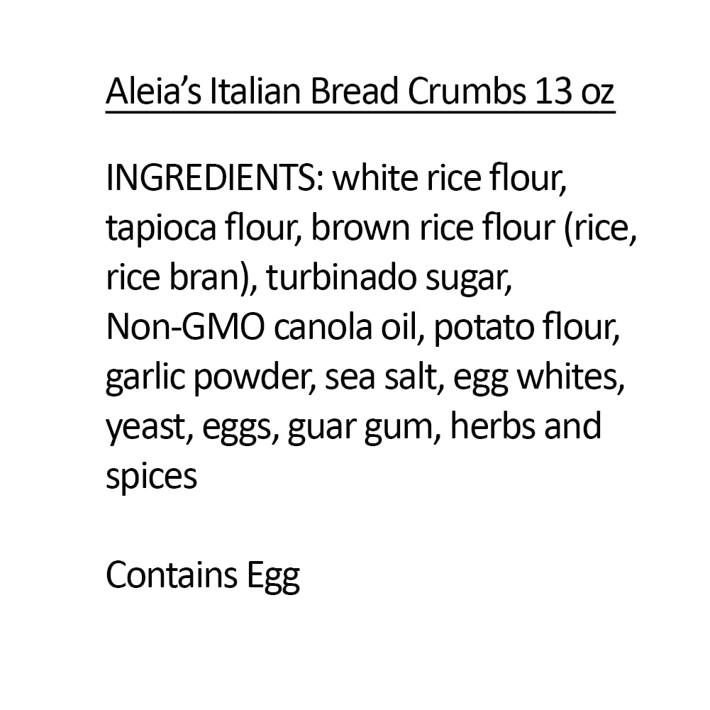 Aleia’s Gluten Free Coating & Breadcrumb Mix - Assorted 2 Pack - Includes Italian Bread Crumbs (13oz) & Extra Crispy Coating (4.5oz) - Ideal for Meat, Seafood & Veggies - Non-GMO, Dairy Free, Low Sodium, Kosher